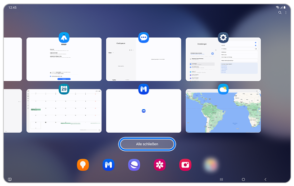 Zuletzt geöffnete Apps