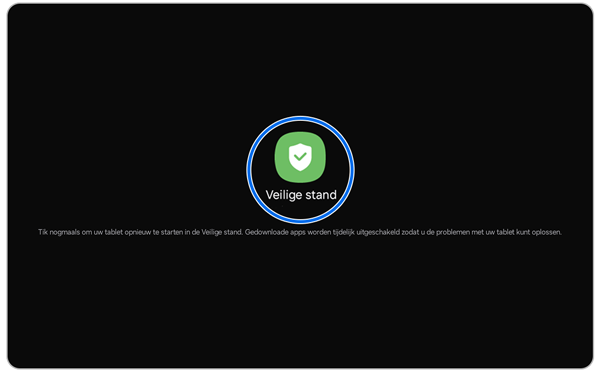 Scherm opstarten in Veilige stand
