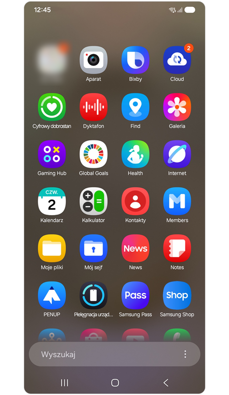 Wyświetlanie aplikacji posortowanych w porządku alfabetycznym