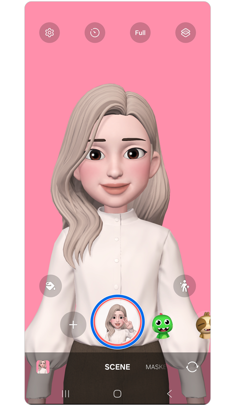 Avatar-kamera skærm.