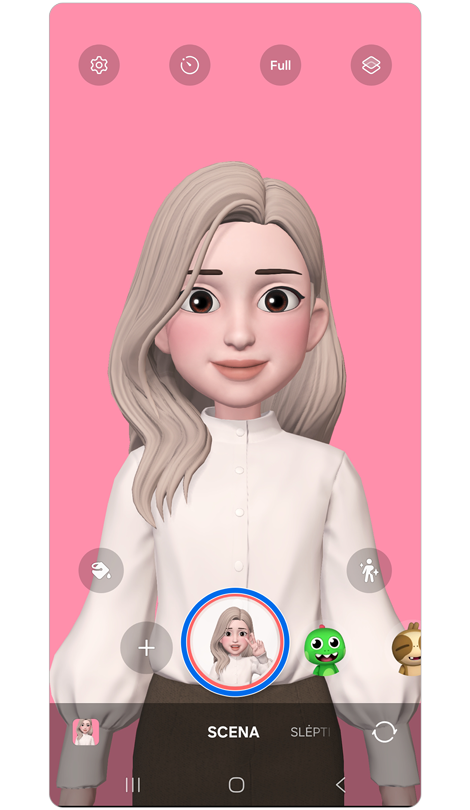 Pseudoportreto fotoaparato ekranas.