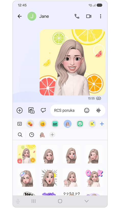 Razgovor poruka sa Nalepnice Avatara.