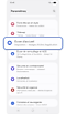 Menu des paramètres sur un Samsung Galaxy.