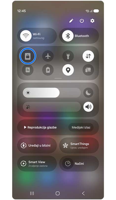 Panel za brzo podešavanje