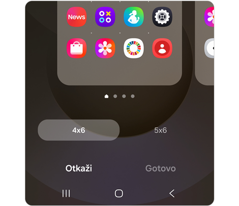 Opcije mreže početnog ekrana za One UI 7.