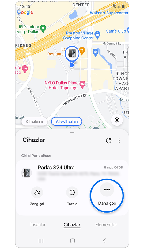 Samsung Cihazları tap nişanı