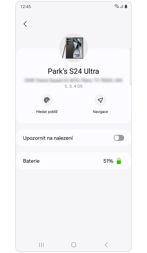 Informace o sdíleném zařízení člena rodiny