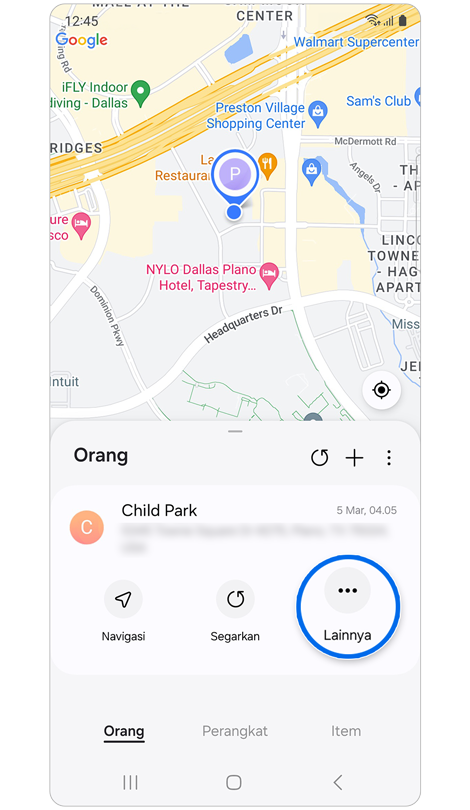 Tab Cari Orang Samsung
