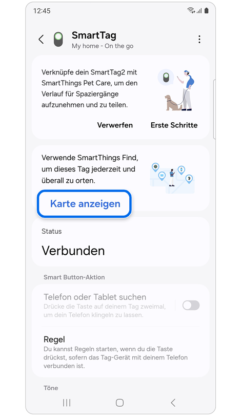 Popup-Fenster zum Benennen des SmartTags