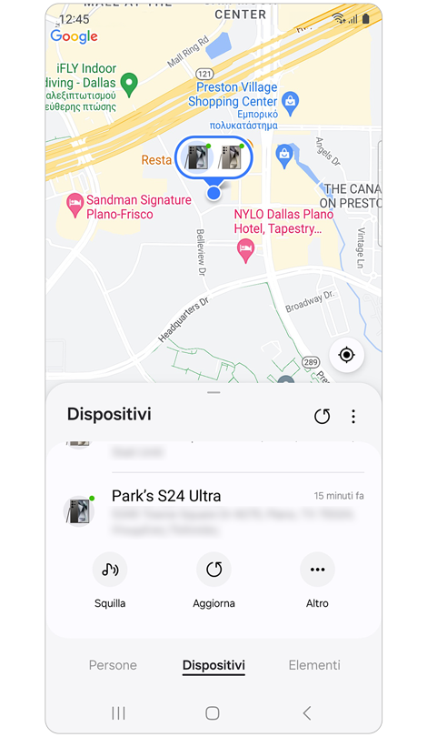 Scheda Dispositivi di Samsung Find