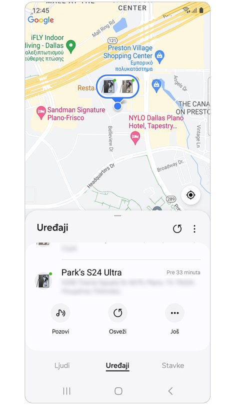 Kartica Uređaji na Samsung Find