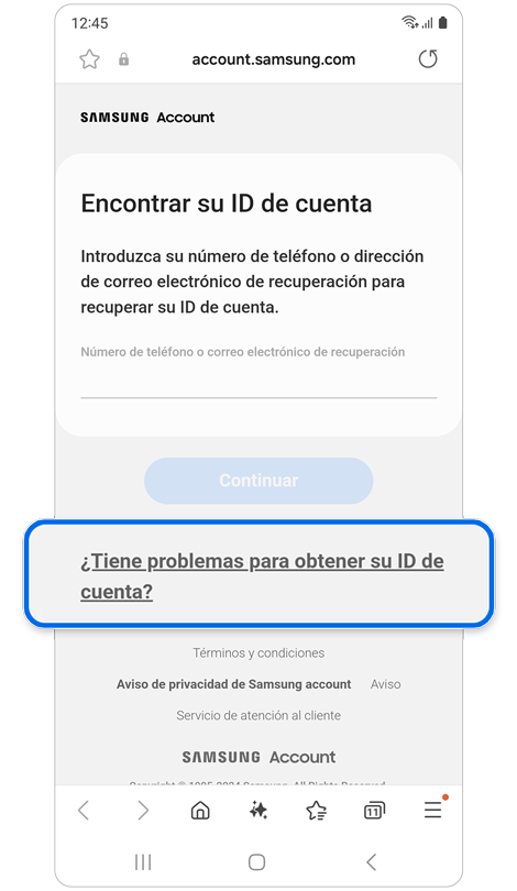 Opciones de método de verificación.