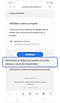 Écran de vérification d’un compte Samsung