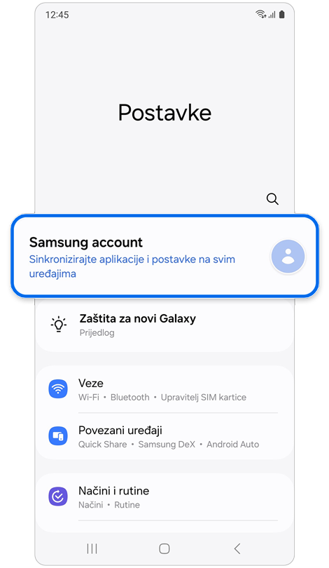 Početna stranica Postavke