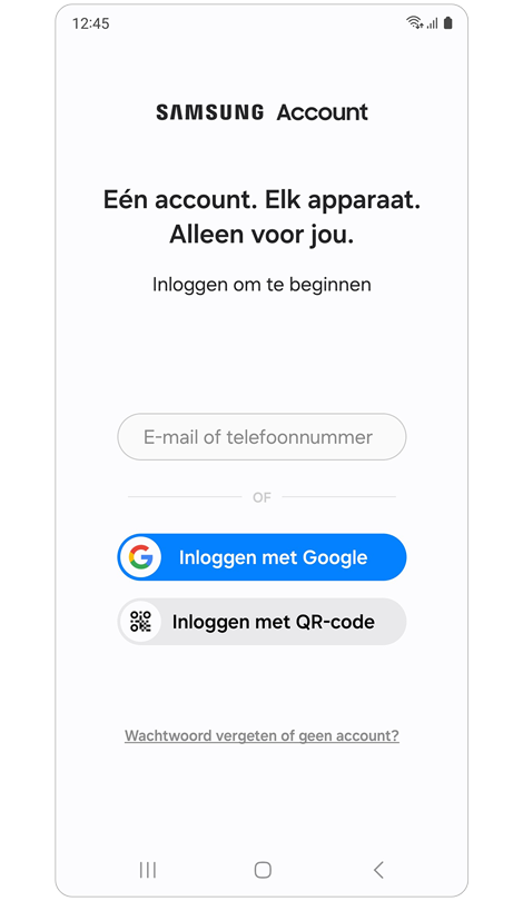 Optie om een account-ID in te voeren.
