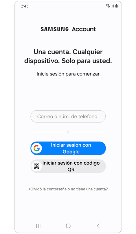 Opción para ingresar un ID de cuenta.
