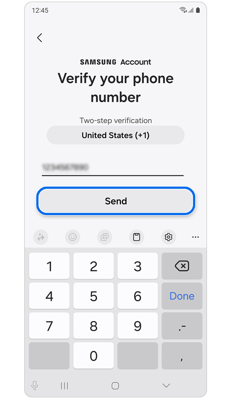 2-step verification screen