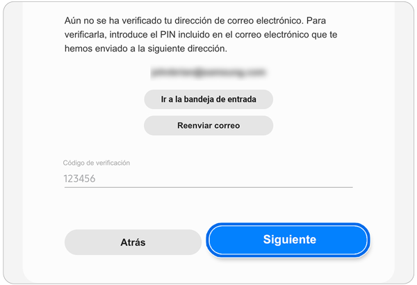Página de verificación de tu cuenta