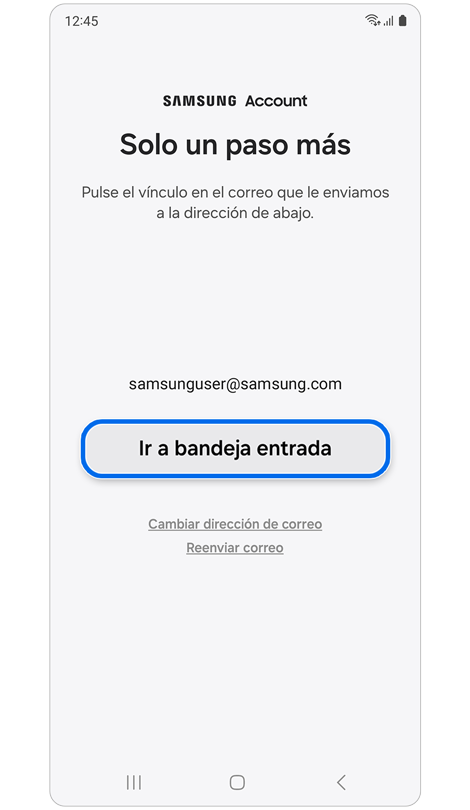 Enlace a la bandeja de entrada de correo electrónico.