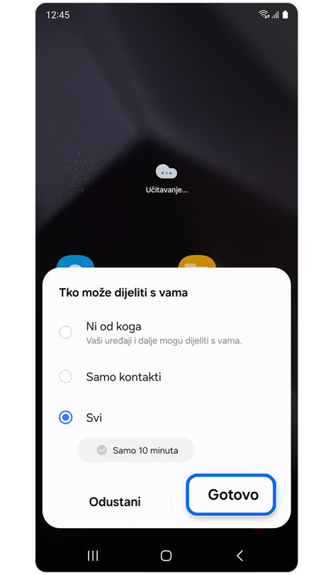 Opcije ko može dijeliti datoteke s vama.