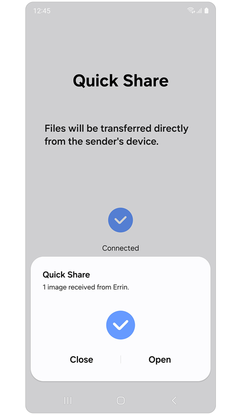 QR code reader on the recipient’s phone.