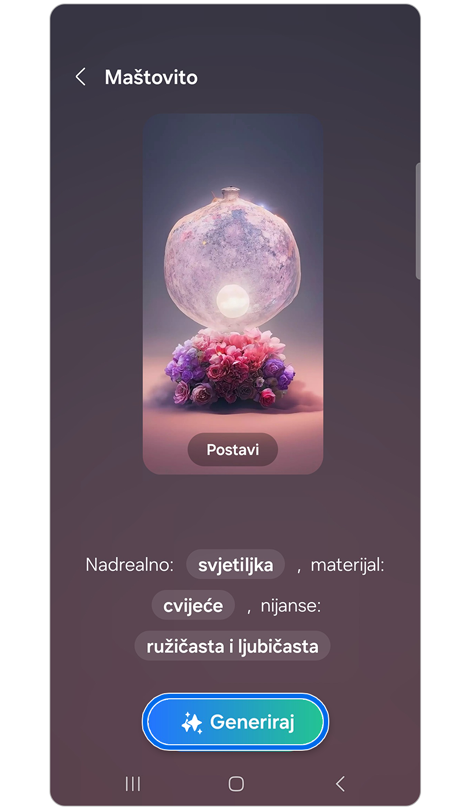 Opcije odabira generativne pozadine