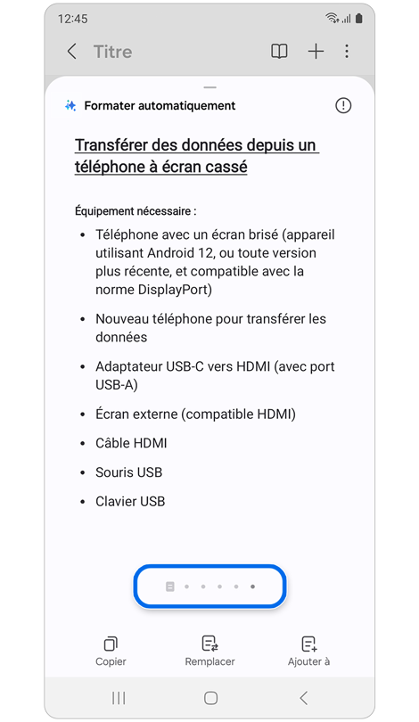 Exemple de note formatée automatiquement