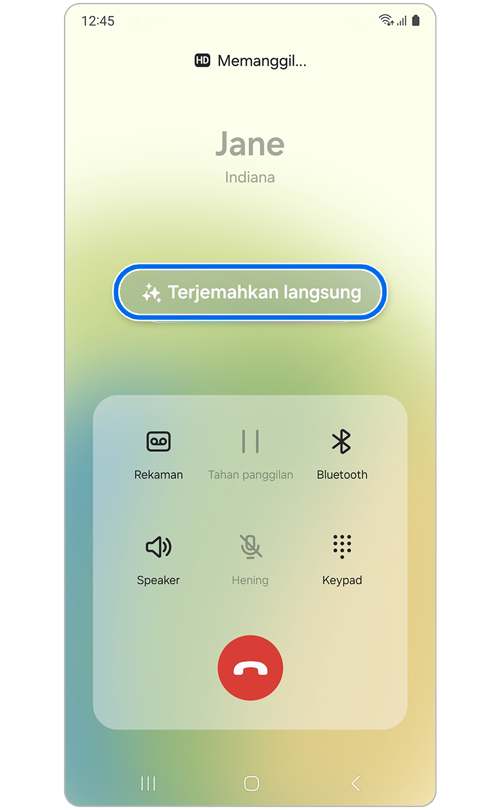 Panggilan yang sedang berlangsung dengan orang lain