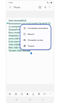 Janela pop-up com lista de funções do Assistente de notas