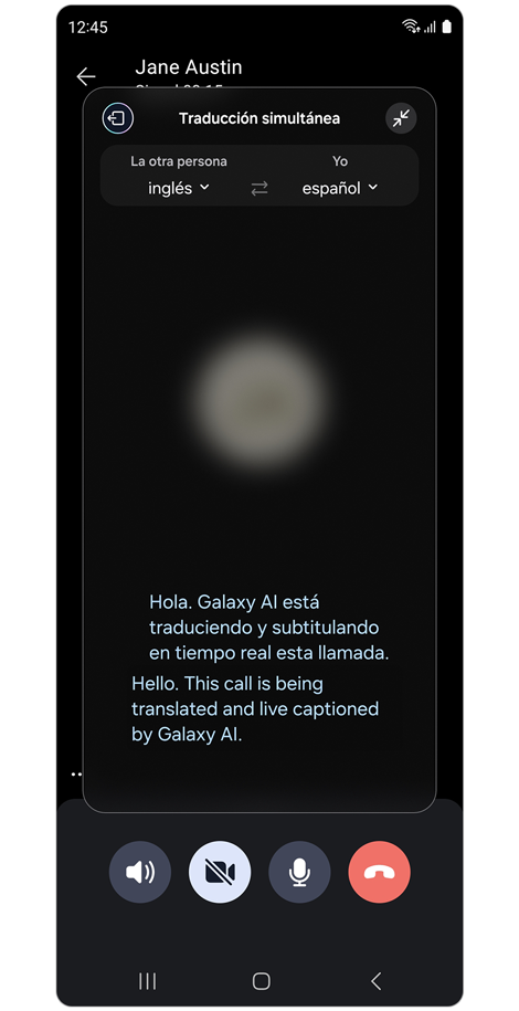 Traducción en vivo durante una llamada