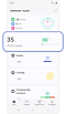 Pantalla de inicio de la app Samsung Health.