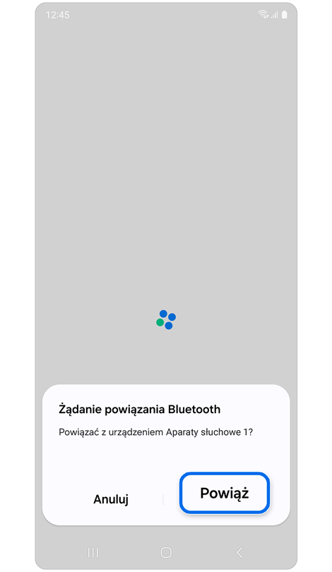 Okno wyskakujące z prośbą o powiązanie Bluetooth