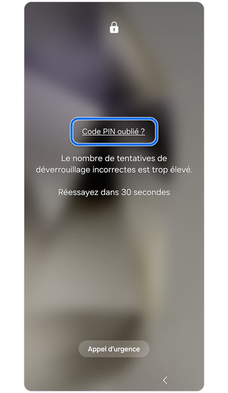 Écran de verrouillage d’un Samsung Galaxy