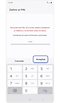Pantalla para verificar nuevo PIN, contraseña o patrón.