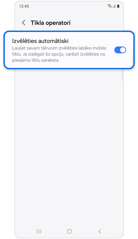 Ekrāns Tīkla operatori.