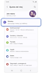 Pantalla de inicio de Ajustes del reloj.