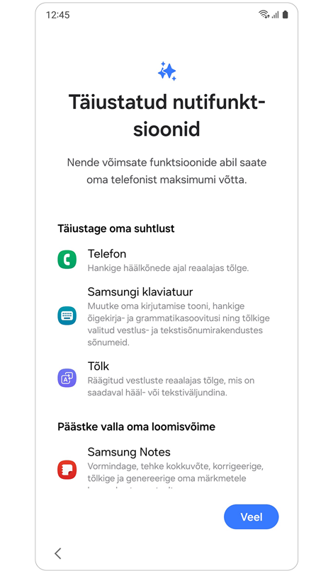 Täiustatud intelligentsuse funktsioonid