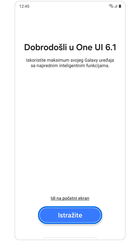 One UI 6.1 stranica dobrodošlice