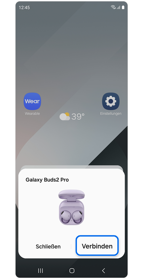 Pop-up-Fenster zum Verbinden