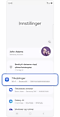 Startskjermbilde for Innstillinger for Galaxy-telefonen.