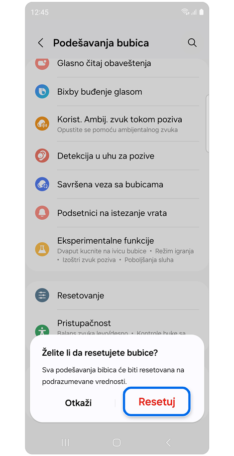 Reset prozor za iskačuće prozore.