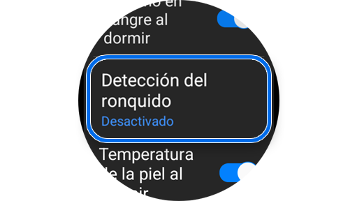 Lista de elementos a detectar y medir cuando el usuario está durmiendo.