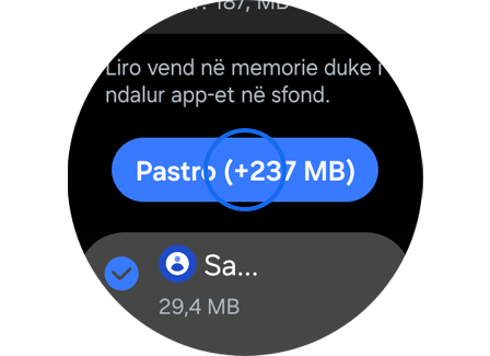 Ekrani për të mbyllur aplikacionet në sfond.