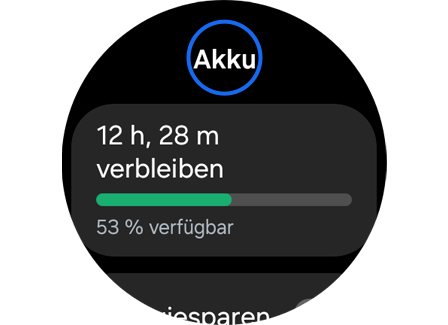 Verbleibende Akkulaufzeit