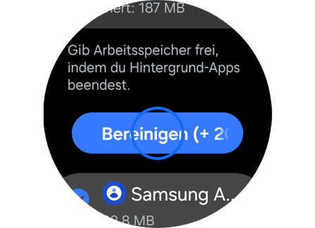 Bildschirm zum Schliessen von Hintergrund-Apps