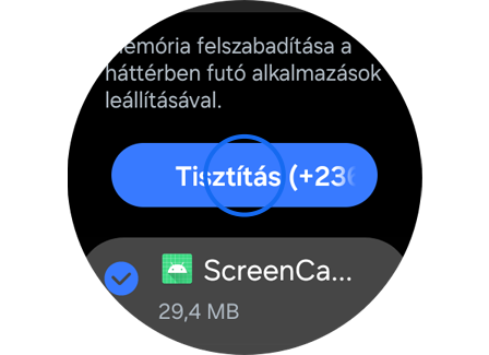 Képernyő a háttéralkalmazások bezárásához.