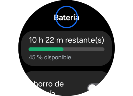 Batería restante.
