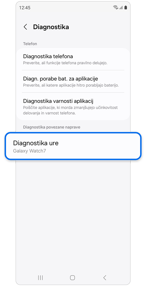 Funkcija Diagnostika.