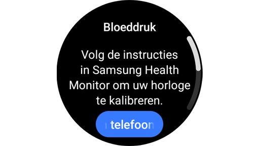 Bloeddruk-widget op een Galaxy Watch.