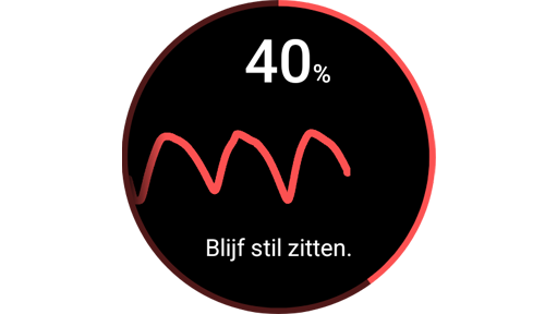 Bloeddrukmeting op Galaxy Watch5 in uitvoering.